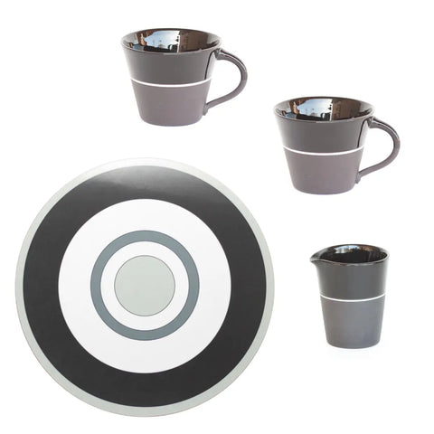 A Tea-time Ritual: Orbit tray and handcrafted Mid-Century Style Mugs