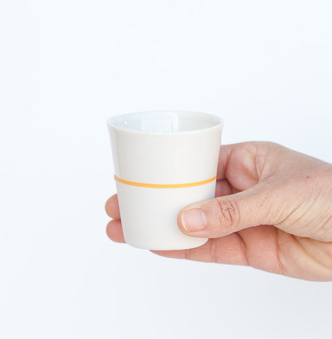 White Porcelain Small Coffee Beaker - 5 Colour Options