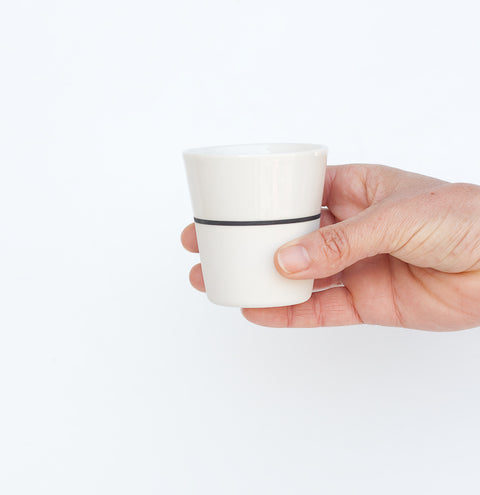 White Porcelain Small Coffee Beaker - 5 Colour Options