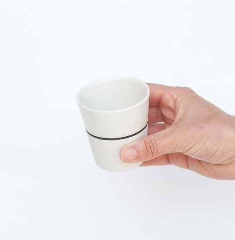 White Porcelain Small Coffee Beaker - 5 Colour Options