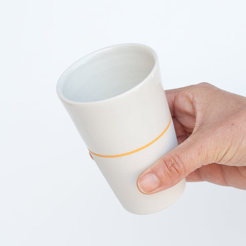 White Porcelain Tall Tumbler Beaker - 5 Colour Options