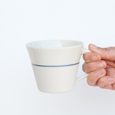 White Porcelain Wide Mug - 5 Colour Options