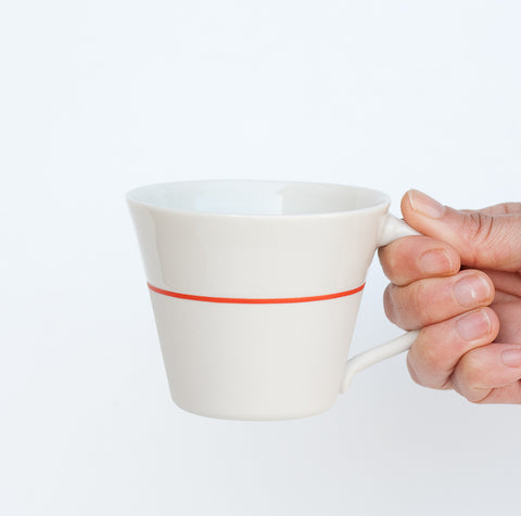 White Porcelain Wide Mug - 5 Colour Options