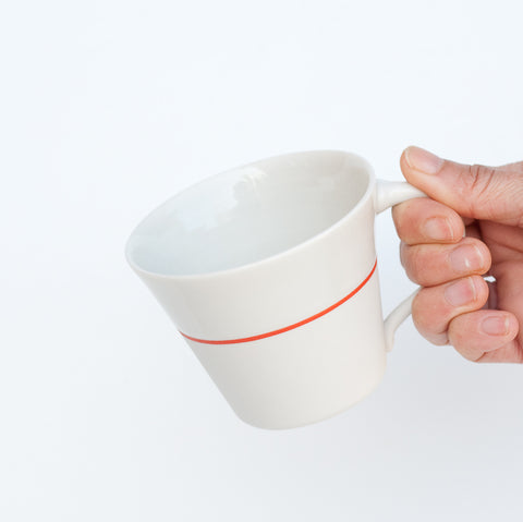 White Porcelain Wide Mug - 5 Colour Options