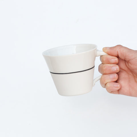 White Porcelain Wide Mug - 5 Colour Options